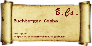 Buchberger Csaba névjegykártya